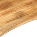 Blat birou cu decupaj curbat 80x50x2,5 cm lemn masiv mango brut - WALTI WALTI