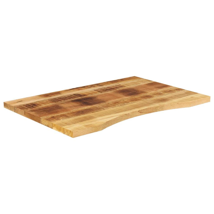 Blat birou cu decupaj curbat 100x50x2,5cm lemn masiv mango brut - WALTI WALTI
