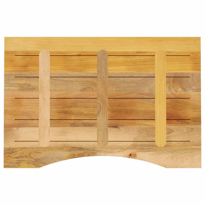 Blat birou cu decupaj curbat 100x50x2,5cm lemn masiv mango brut - WALTI WALTI