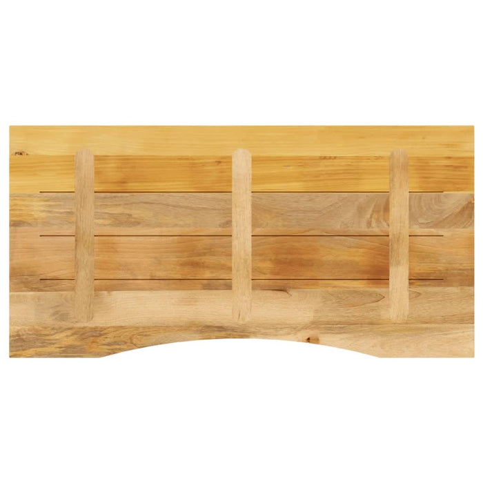 Blat birou cu decupaj curbat 140x50x2,5cm lemn masiv mango brut - WALTI WALTI