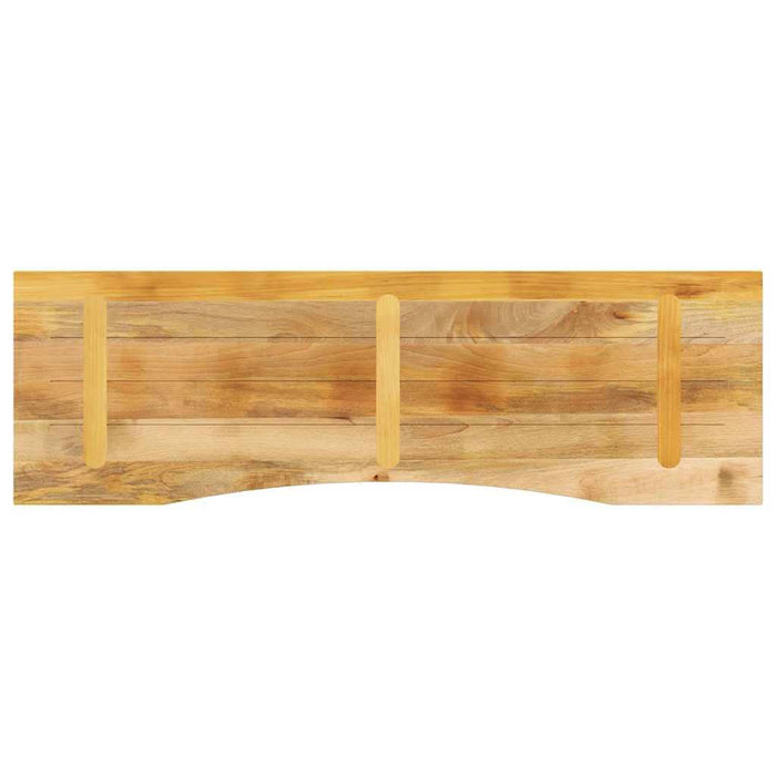 Blat birou cu decupaj curbat 160x50x2,5cm lemn masiv mango brut - WALTI WALTI