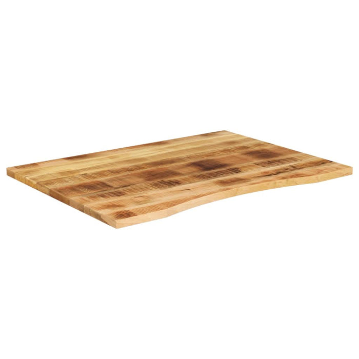 Blat birou cu decupaj curbat 100x80x2,5cm lemn masiv mango brut - WALTI WALTI