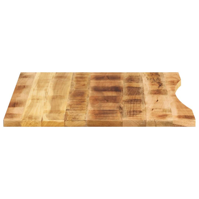 Blat birou cu decupaj curbat 100x80x2,5cm lemn masiv mango brut - WALTI WALTI