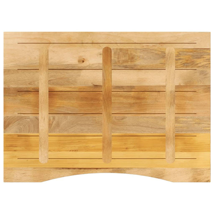 Blat birou cu decupaj curbat 100x80x2,5cm lemn masiv mango brut - WALTI WALTI