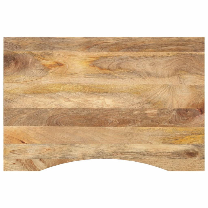 Blat birou cu decupaj curbat 80x50x2,5 cm lemn masiv mango brut - WALTI WALTI