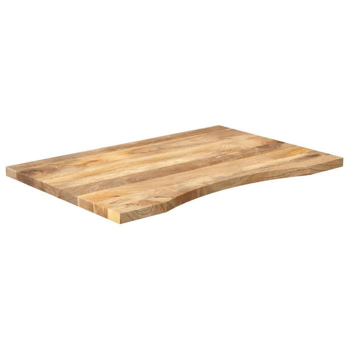 Blat birou cu decupaj curbat 100x50x2,5cm lemn masiv mango brut - WALTI WALTI