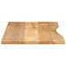 Blat birou cu decupaj curbat 110x50x2,5cm lemn masiv mango brut - WALTI WALTI