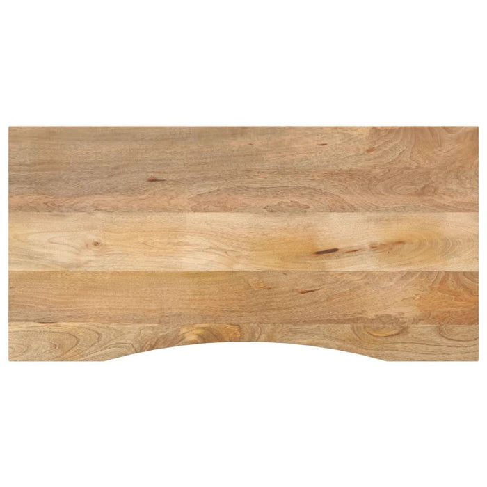 Blat birou cu decupaj curbat 120x50x2,5cm lemn masiv mango brut - WALTI WALTI