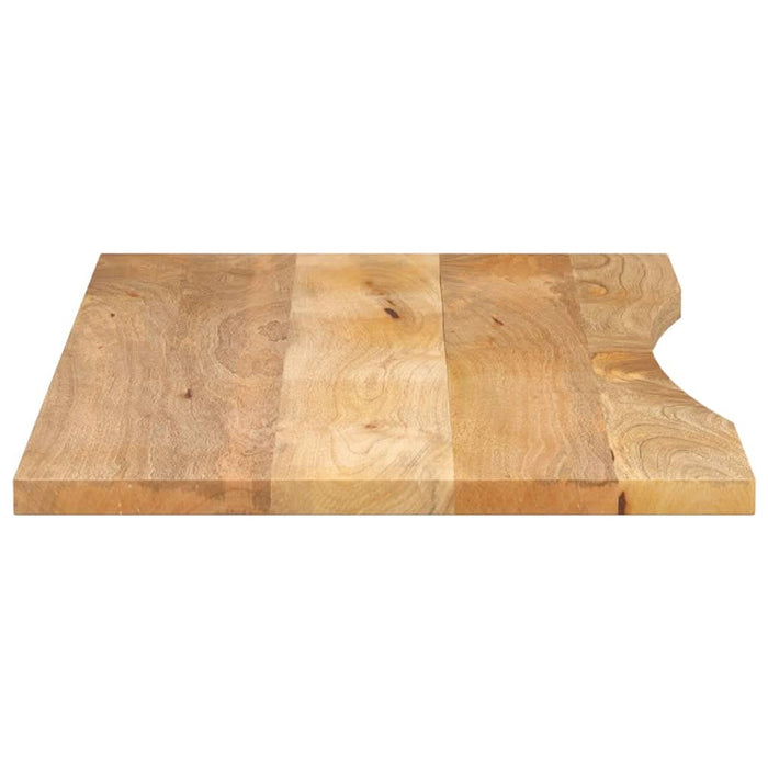 Blat birou cu decupaj curbat 120x50x2,5cm lemn masiv mango brut - WALTI WALTI