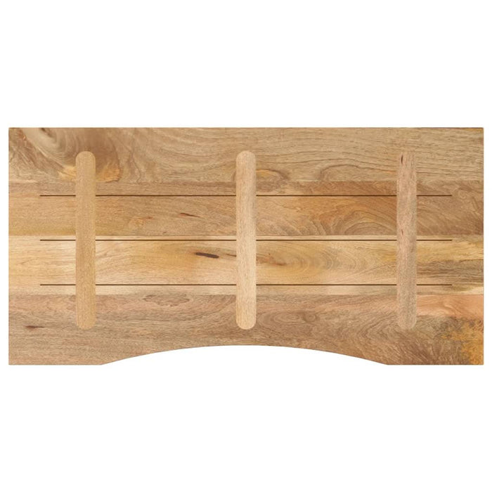 Blat birou cu decupaj curbat 120x50x2,5cm lemn masiv mango brut - WALTI WALTI