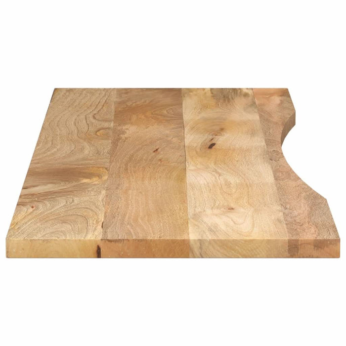 Blat birou cu decupaj curbat 160x50x2,5cm lemn masiv mango brut - WALTI WALTI