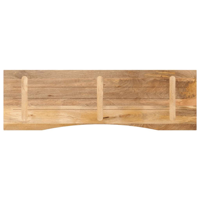 Blat birou cu decupaj curbat 160x50x2,5cm lemn masiv mango brut - WALTI WALTI