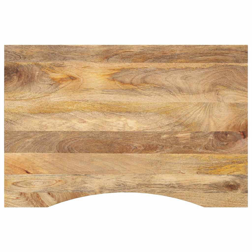 Blat birou cu decupaj curbat 100x60x2,5 cm lemn masiv mango - WALTI WALTI