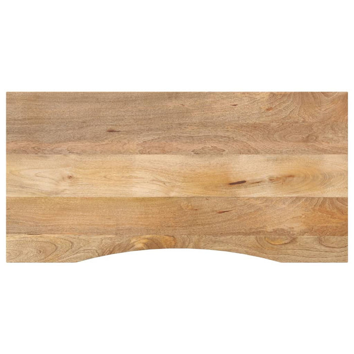 Blat birou cu decupaj curbat 110x60x2,5cm lemn masiv mango brut - WALTI WALTI