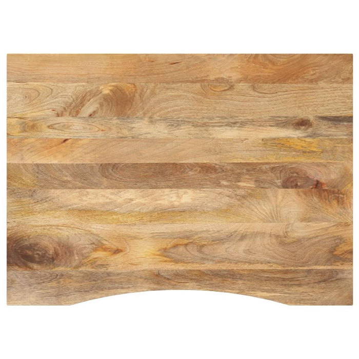 Blat birou cu decupaj curbat 100x80x2,5cm lemn masiv mango brut - WALTI WALTI