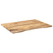 Blat birou cu decupaj curbat 100x80x2,5cm lemn masiv mango brut - WALTI WALTI