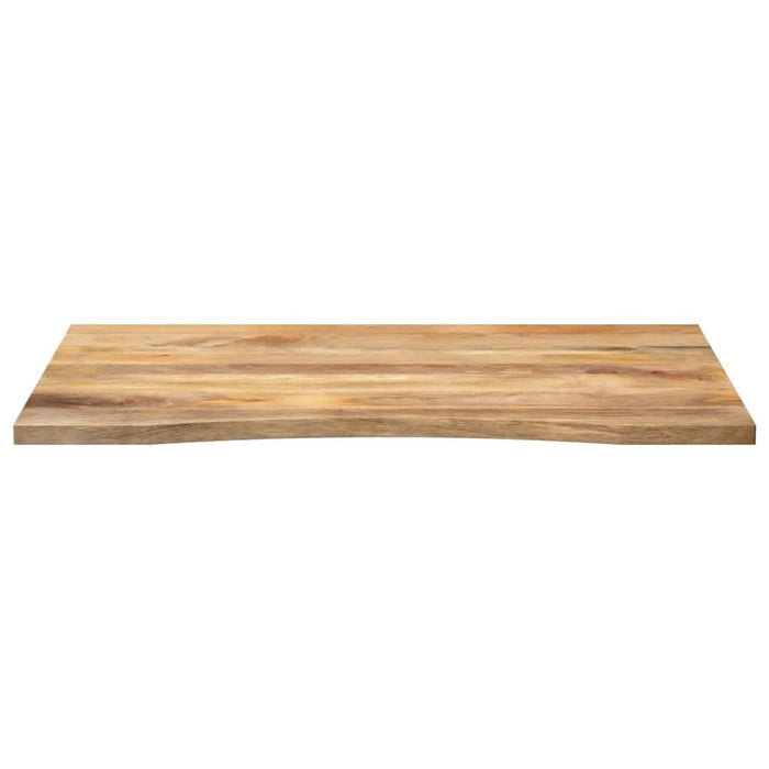 Blat birou cu decupaj curbat 100x80x2,5cm lemn masiv mango brut - WALTI WALTI