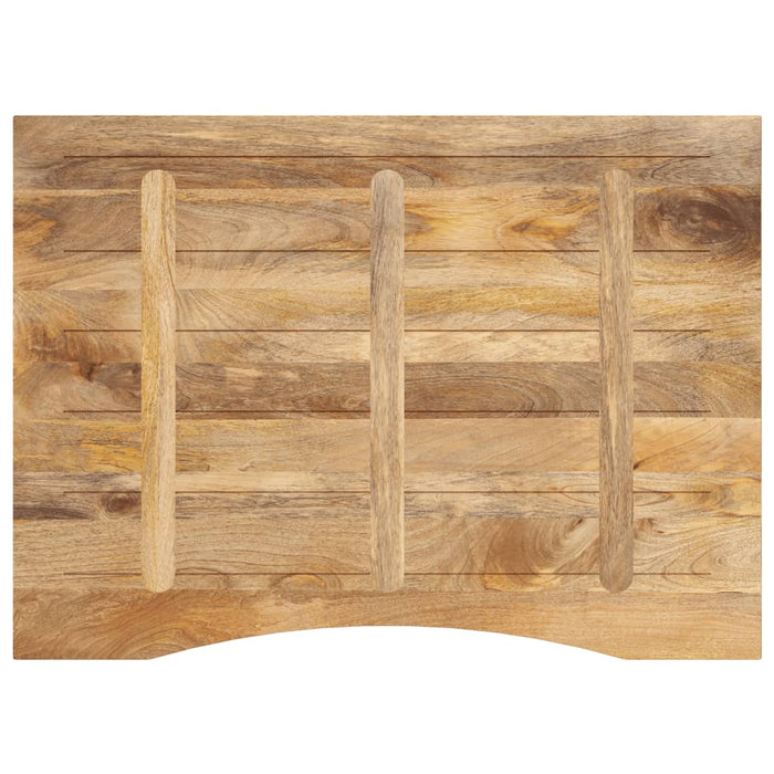 Blat birou cu decupaj curbat 110x80x2,5cm lemn masiv mango brut - WALTI WALTI