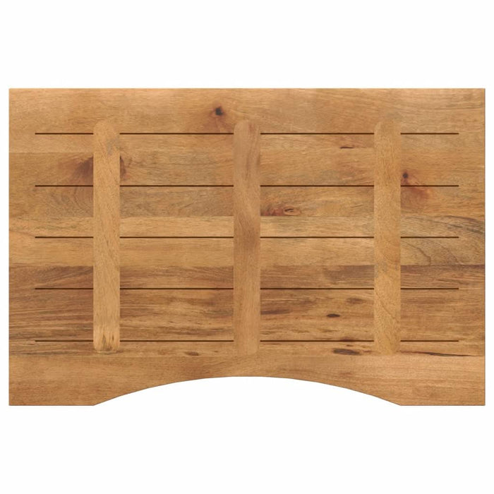 Blat birou cu decupaj curbat 80x50x2,5 cm lemn masiv mango brut - WALTI WALTI