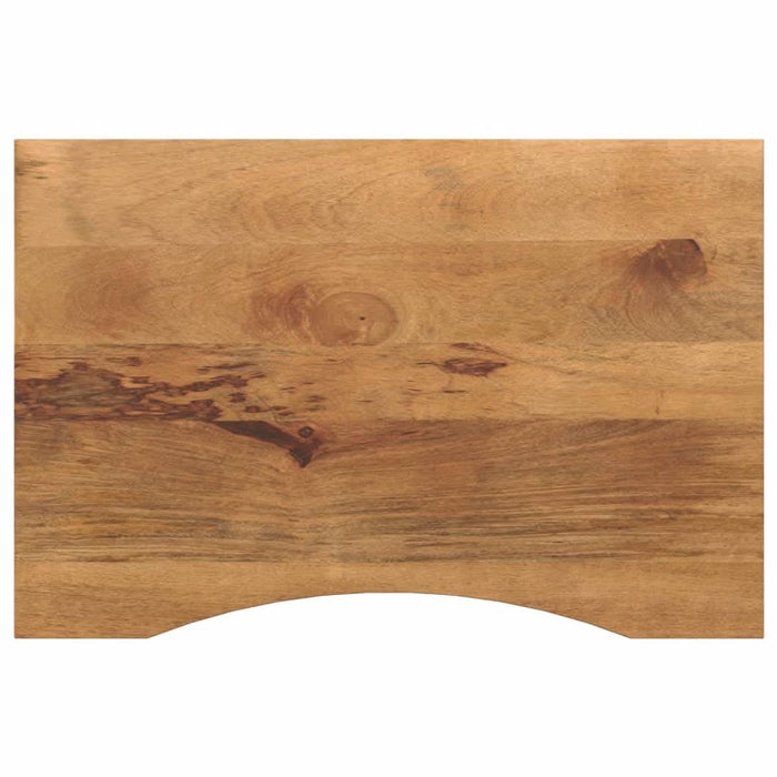 Blat birou cu decupaj curbat 90x50x2,5 cm lemn masiv mango brut - WALTI WALTI