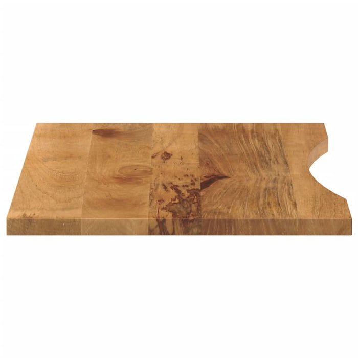 Blat birou cu decupaj curbat 90x50x2,5 cm lemn masiv mango brut - WALTI WALTI