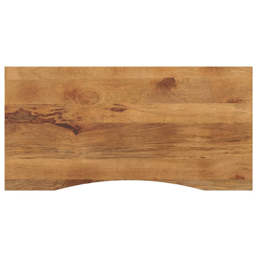 Blat birou cu decupaj curbat 120x50x2,5cm lemn masiv mango brut - WALTI WALTI