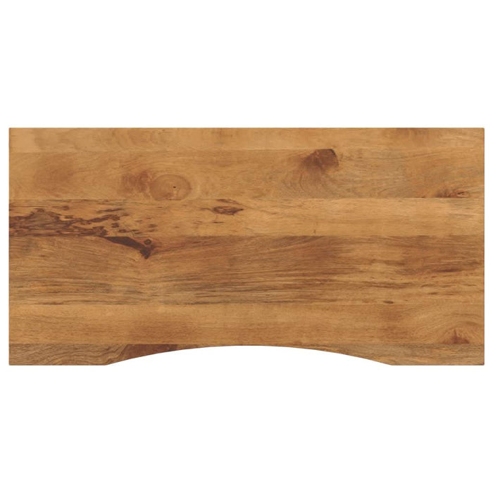 Blat birou cu decupaj curbat 140x50x2,5cm lemn masiv mango brut - WALTI WALTI