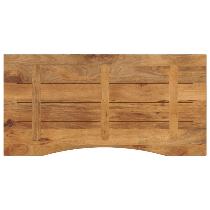 Blat birou cu decupaj curbat 140x50x2,5cm lemn masiv mango brut - WALTI WALTI
