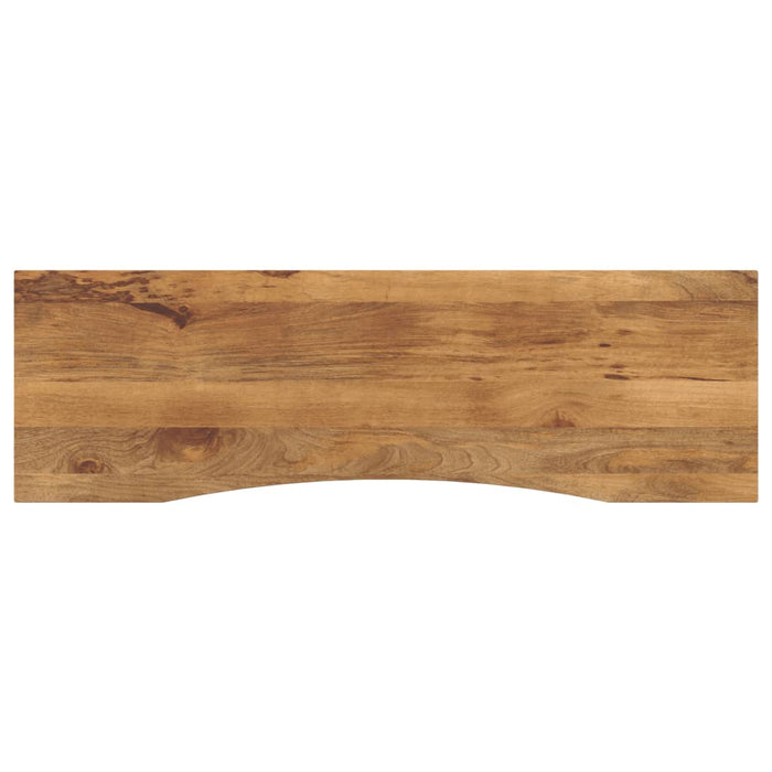 Blat birou cu decupaj curbat 160x50x2,5cm lemn masiv mango brut - WALTI WALTI