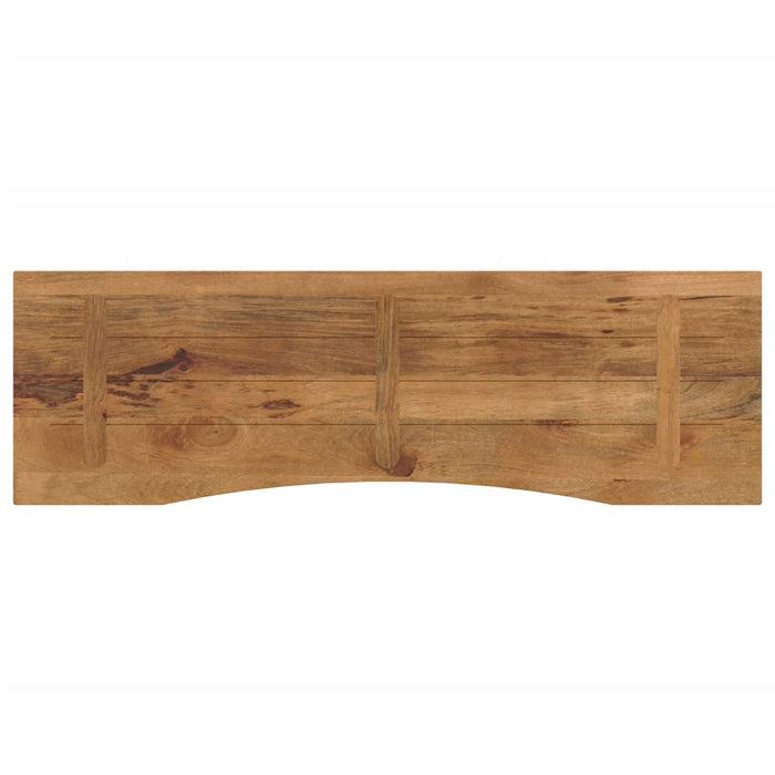 Blat birou cu decupaj curbat 160x50x2,5cm lemn masiv mango brut - WALTI WALTI