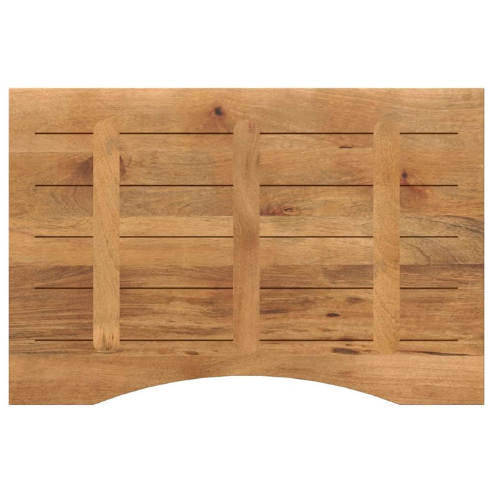 Blat birou cu decupaj curbat 80x60x2,5 cm lemn masiv mango brut - WALTI WALTI