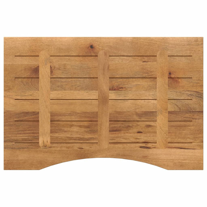 Blat birou cu decupaj curbat 90x60x2,5 cm lemn masiv mango brut - WALTI WALTI