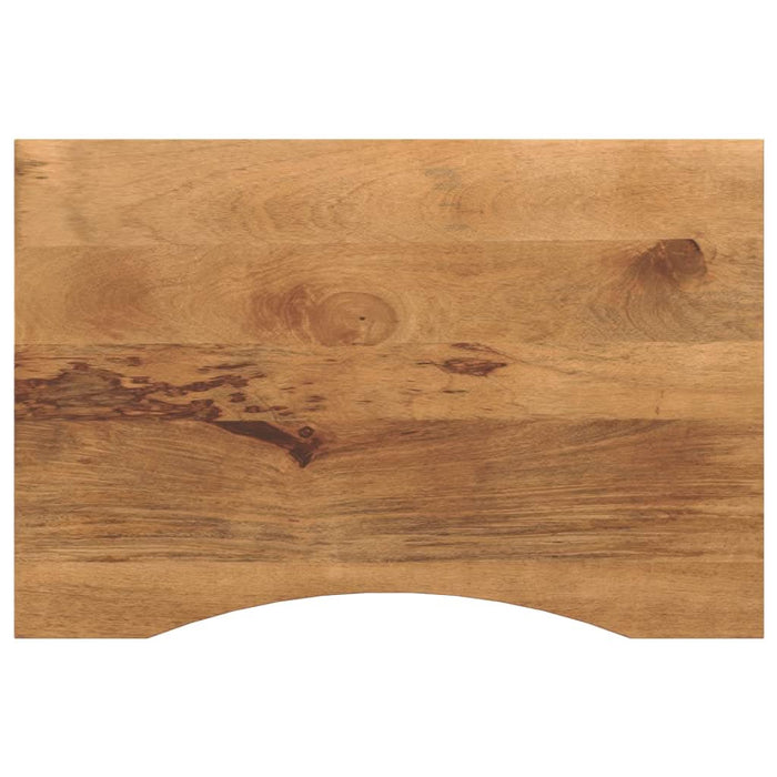 Blat birou cu decupaj curbat 100x60x2,5 cm lemn masiv mango - WALTI WALTI