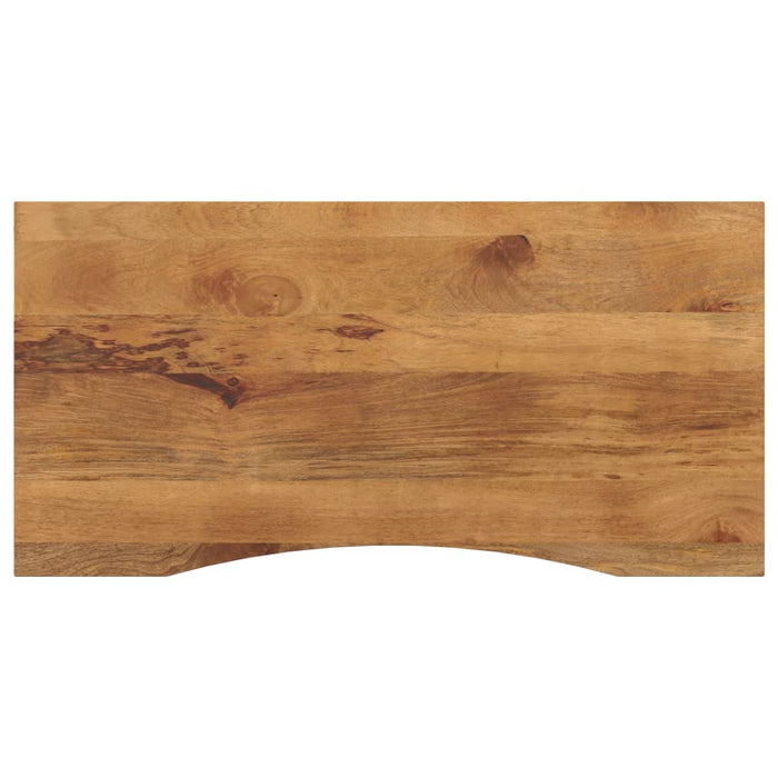 Blat birou cu decupaj curbat 140x60x2,5cm lemn masiv mango brut - WALTI WALTI