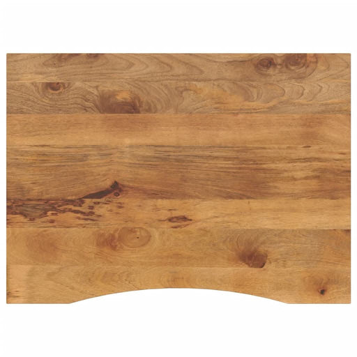 Blat birou cu decupaj curbat 100x80x2,5cm lemn masiv mango brut - WALTI WALTI