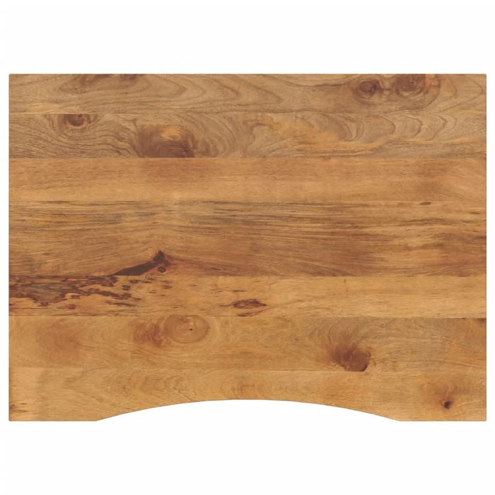 Blat birou cu decupaj curbat 100x80x2,5cm lemn masiv mango brut - WALTI WALTI