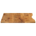 Blat birou cu decupaj curbat 100x80x2,5cm lemn masiv mango brut - WALTI WALTI