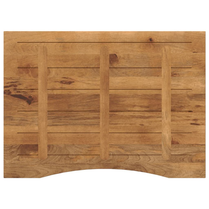 Blat birou cu decupaj curbat 100x80x2,5cm lemn masiv mango brut - WALTI WALTI