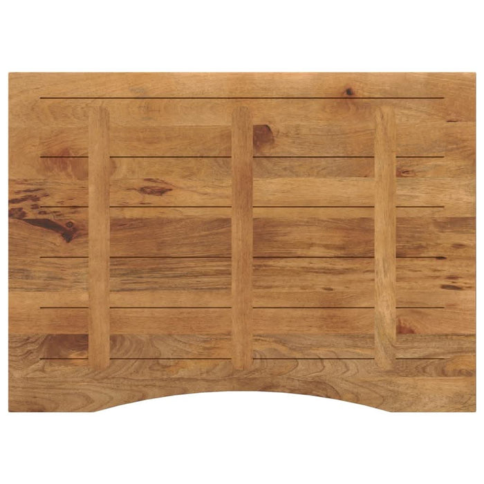 Blat birou cu decupaj curbat 110x80x2,5cm lemn masiv mango brut - WALTI WALTI