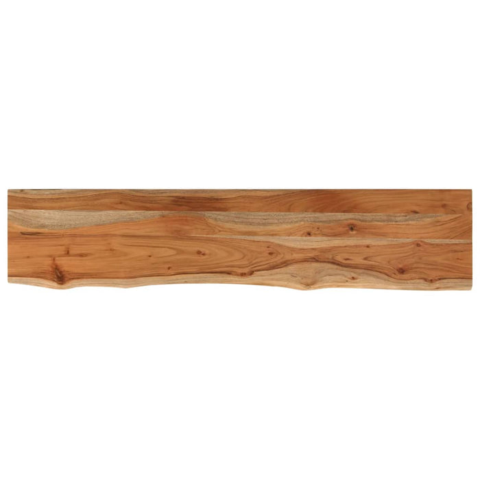 Raft perete 90x20x2,5 cm dreptunghiular lemn acacia margine vie - WALTI WALTI