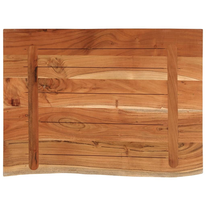 Blat de baie, 80x60x3,8 cm, dreptunghiular, lemn masiv acacia - WALTI WALTI