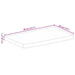 Blat de masă margine naturală, 40x20x2,5 cm, lemn masiv mango - WALTI WALTI