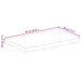 Blat de masă margine naturală, 60x20x3,8 cm, lemn masiv mango - WALTI WALTI