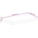 Blat de masă contur organic 40x20x2,5 cm lemn masiv de mango - WALTI WALTI