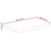 Blat de masă contur organic 60x20x3,8 cm lemn masiv de mango - WALTI WALTI