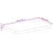 Blat de masă contur organic 50x20x2,5 cm lemn masiv de mango - WALTI WALTI