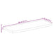 Blat de masă contur organic 80x20x3,8 cm lemn masiv de mango - WALTI WALTI