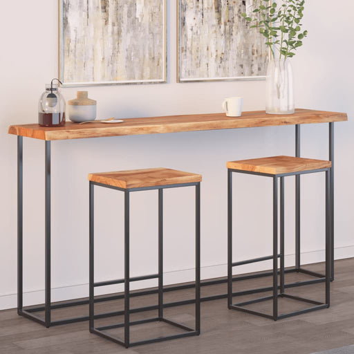 Blat masă 180x40x2,5 cm dreptunghiular lemn acacia margine vie - WALTI WALTI