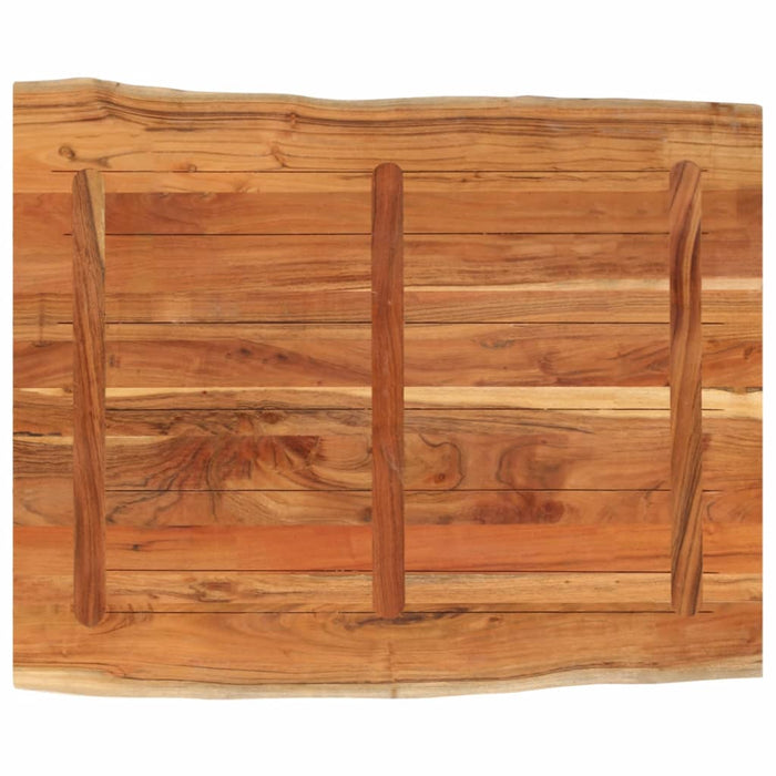 Blat masă, 100x80x2,5 cm dreptunghiular lemn acacia margine vie - WALTI WALTI