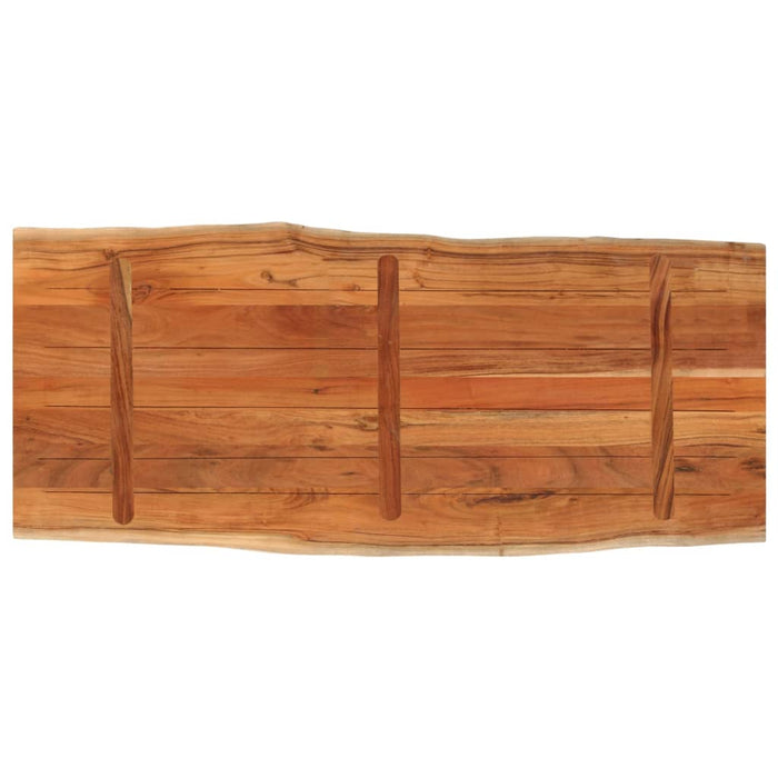Blat masă, 140x60x3,8cm, dreptunghiular lemn acacia margine vie - WALTI WALTI